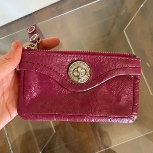 Marc By Marc Jacobs Burgundy Patent Coin Pouch